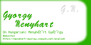 gyorgy menyhart business card